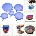 Ver imagem 7 de Tampas Silicone Universal 6 Tamanhos P/ Potes de Alimentos