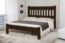 Ver imagem 1 de Cama de Casal Imperial de Madeira Maciça Tauari - Cor Tabaco