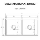 Ver imagem 4 de Cuba Dupla Cozinha Farm Sink 87 Cm Estilo Fazenda Avental