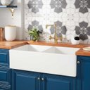 Ver imagem 2 de Cuba Dupla Cozinha Farm Sink 87 Cm Estilo Fazenda Avental