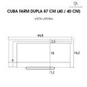 Ver imagem 6 de Cuba Dupla Cozinha Farm Sink 87 cm Estilo Fazenda Avental