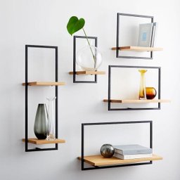 Prateleira Nicho Industrial Decorativa Organização Completa Ferro e Madeira 65x35cm - 3