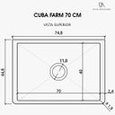 Ver imagem 5 de Cuba Cozinha Farm Sink 70 cm Estilo Fazenda Avental