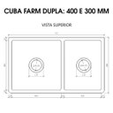 Ver imagem 4 de Cuba Dupla Cozinha Farm Sink 77 Cm Estilo Fazenda Avental