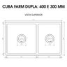 Cuba Dupla Cozinha Farm Sink 77 Cm Estilo Fazenda Avental - 4