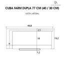 Ver imagem 6 de Cuba Dupla Cozinha Farm Sink 77 cm Estilo Fazenda Avental