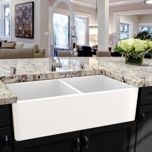 Cuba Dupla Cozinha Farm Sink 77 Cm Estilo Fazenda Avental