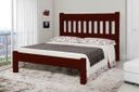 Ver imagem 1 de Cama Queen Size Imperial de Madeira Maciça Tauari - Cor Mogno