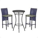 Ver imagem 1 de Mesa Bistrô e 2 Banquetas Roma Preta Corda Náutica Estofado 5 Trama Original
