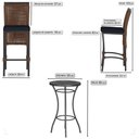 Ver imagem 2 de Mesa Bistro e 4 Banquetas Roma Preta Corda Náutica 12 Trama Original