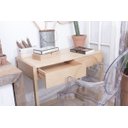 Ver imagem 4 de Escrivaninha Mesa Escritório Spinea 90cm Madeira Clara Natural White Ash Fraxinus com 2 Gavetas