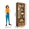 Estante Prateleira de Livro Multiuso 183 Altura Midria - Édecasamóveis Cor Freijó - 3