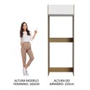 Ver imagem 7 de Porta Geladeira 1 Porta Basculante Rustic/Branco Glamy Madesa