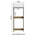 Ver imagem 3 de Porta Geladeira 1 Porta Basculante Rustic/Branco Glamy Madesa