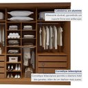 Ver imagem 5 de Guarda-Roupa Casal 6 Portas 8 Gavetas 100% MDF Versatil