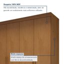 Ver imagem 3 de Guarda-Roupa Casal 6 Portas 8 Gavetas 100% MDF Versatil