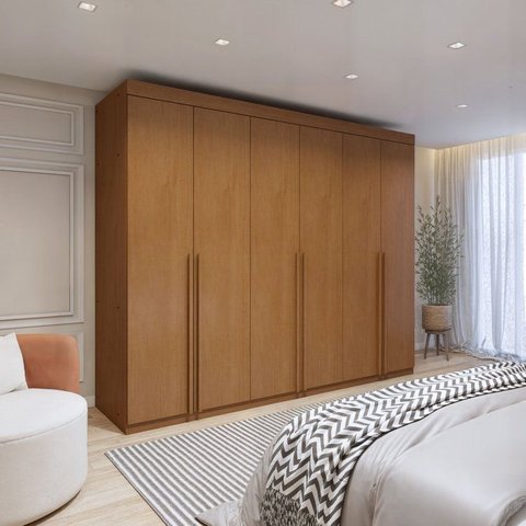 Guarda-Roupa Casal 6 Portas 8 Gavetas 100% MDF Versatil