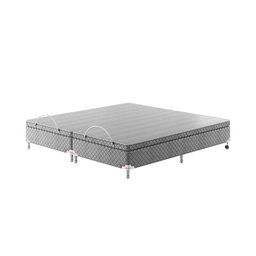 Base Box Baú Bipartido Queen Spubio Incofal Cinza 158x198x45cm - 2