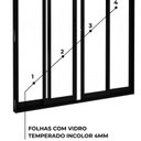 Ver imagem 4 de Porta de Alumínio de Correr 2 Folhas Móveis e 2 Folhas Fixas 215x200cm Lucasa Ideale