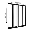 Ver imagem 2 de Porta de Alumínio de Correr 2 Folhas Móveis e 2 Folhas Fixas 215x200cm Lucasa Ideale