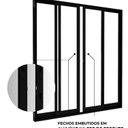Ver imagem 5 de Porta de Alumínio de Correr 2 Folhas Móveis e 2 Folhas Fixas 215x200cm Lucasa Ideale