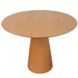 Mesa de Jantar Cone 70cm Base Madeira Freijó Tampo Freijó - Marrom - 1