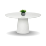 Mesa de Jantar Cone Oval 137x90cm Laqueada - Branco - 2