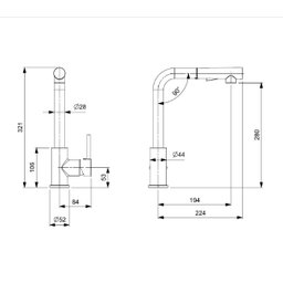 Torneira Para Cozinha Misturador Prática Celite B5001F5CR0 - 5