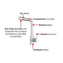 Ver imagem 4 de Torneira Para Cozinha Misturador Prática Celite B5001F5CR0