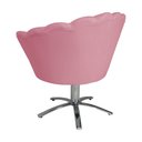Ver imagem 4 de Poltrona Decorativa Pétala Pés Metal Giratório Suede Rosa - Ds Estofados