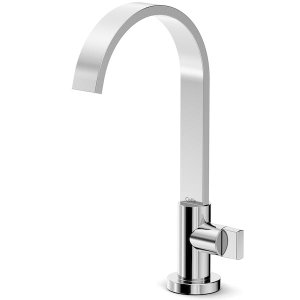 Torneira de Mesa para Lavatório Flow Bica Alta Cromado - Celite