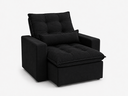 Ver imagem 3 de Poltrona do Papai Retrátil e Reclinável em Tecido Suede:Preto