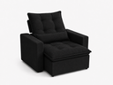 Ver imagem 1 de Poltrona do Papai Retrátil e Reclinável em Tecido Suede:Preto