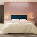 Ver imagem 3 de Cabeceira Estofada Cama Casal King Size Led Splend 200 Cm Veludo Azul Marinho