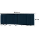 Ver imagem 5 de Cabeceira Estofada Cama Casal King Size Led Splend 200 Cm Veludo Azul Marinho