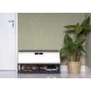 Ver imagem 4 de Sapateira Banco para hall de entrada com almofada estilo industrial com porta branca moderno MDF 84
