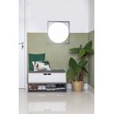 Ver imagem 2 de Sapateira Banco para hall de entrada com almofada estilo industrial com porta branca moderno MDF 84