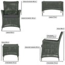 Ver imagem 3 de Jogo Sofá 4 Poltronas e Mesa Igapó Fendi E11 Trama Original Verde
