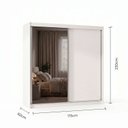 Ver imagem 4 de Guarda-Roupa 2 Portas de Correr com 1 Espelho e 3 Gavetas Vit