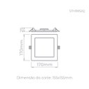 Ver imagem 4 de Luminária LED Painel Embutir 17x17cm 12W 3000K Sth9952Q/30 Stella Cor:3000K Branco Quente;Voltagem: