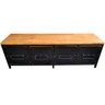 Rack Baixo de Ferro e Madeira - Estilo Industrial com 4 Gavetas - 2