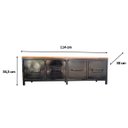 Ver imagem 6 de Rack Baixo de Ferro e Madeira - Estilo Industrial com 4 Gavetas