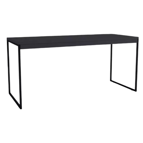 Mesa Gamer Industrial Diretor 150cm para Pc Pés de Ferro em Mdp - Jm3 Móveis:preto/preto