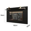 Ver imagem 2 de Painel Suspenso Dubai p/TV50" c/Luz LED e Prateleira Preto