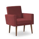 Ver imagem 1 de Poltrona Decorativa Nina Suede Bordo - Inova Decor Inova Decorações