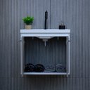 Ver imagem 2 de Kit Armário para Banheiro 50cm Mdf com Cuba + Espelheira - Bergamo Gianduia