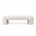 Ver imagem 4 de Kit Cabeceira King 138cm + Recamier Banco Puff Bouclé Fly:Off White