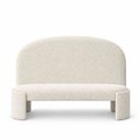 Ver imagem 5 de Kit Cabeceira King 138cm + Recamier Banco Puff Bouclé Fly:Off White