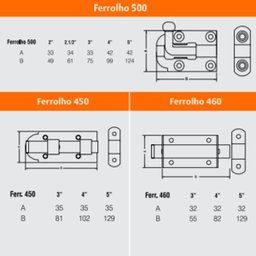 Ferrolho Redondo Zincado 2 1/2" Silvana 3 Unidades - 5