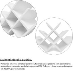 Suporte Nicho Adega de Garrafa Vinho Colmeia Compacta Balcão Mesa - 3